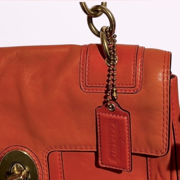 COACH PEYTON LEATHER FLAP SHOULDER BAG #14524 - Picture 3 of 9